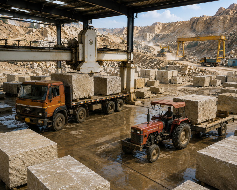 Sandstone quarry operations